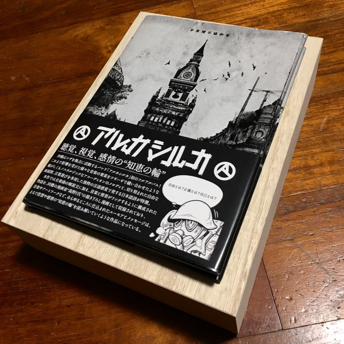 今日アルカシルカの新譜の現物を一足先に頂きました、嬉しい。感動。なんとCDジャケットがそのままハードカバーの本に。実際手に取るとわかる細部まで恐ろしく手の込んだ仕様。近いうち全国流通するので中身は買って聴いて、そして見て確かめてみて欲しいよ。鼻息が荒くなってしまった 