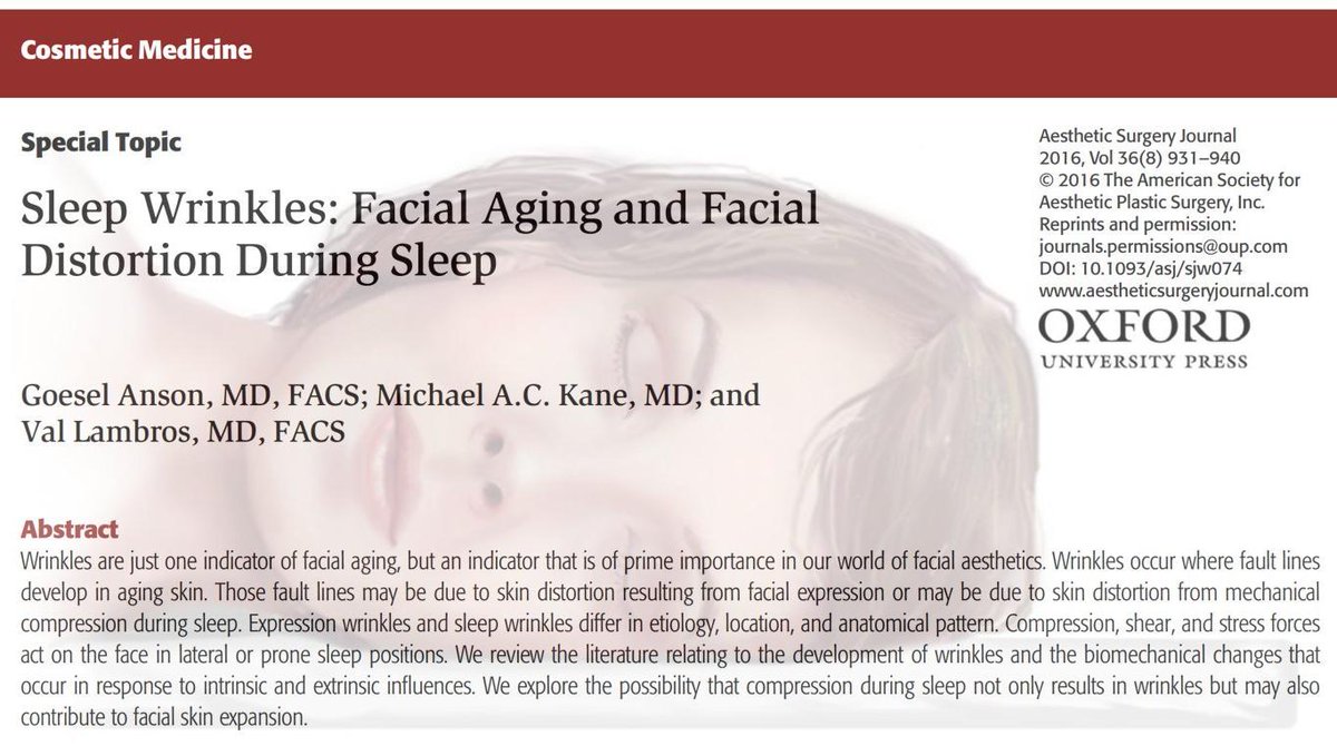 hunter_alexan's tweet photo. Can compression during sleep cause wrinkles and facial aging? https://t.co/MAR58ioVUx #sleep #wrinkles #aging #skin #aesthetics #TransparentAbstract https://t.co/17auO1mgKs