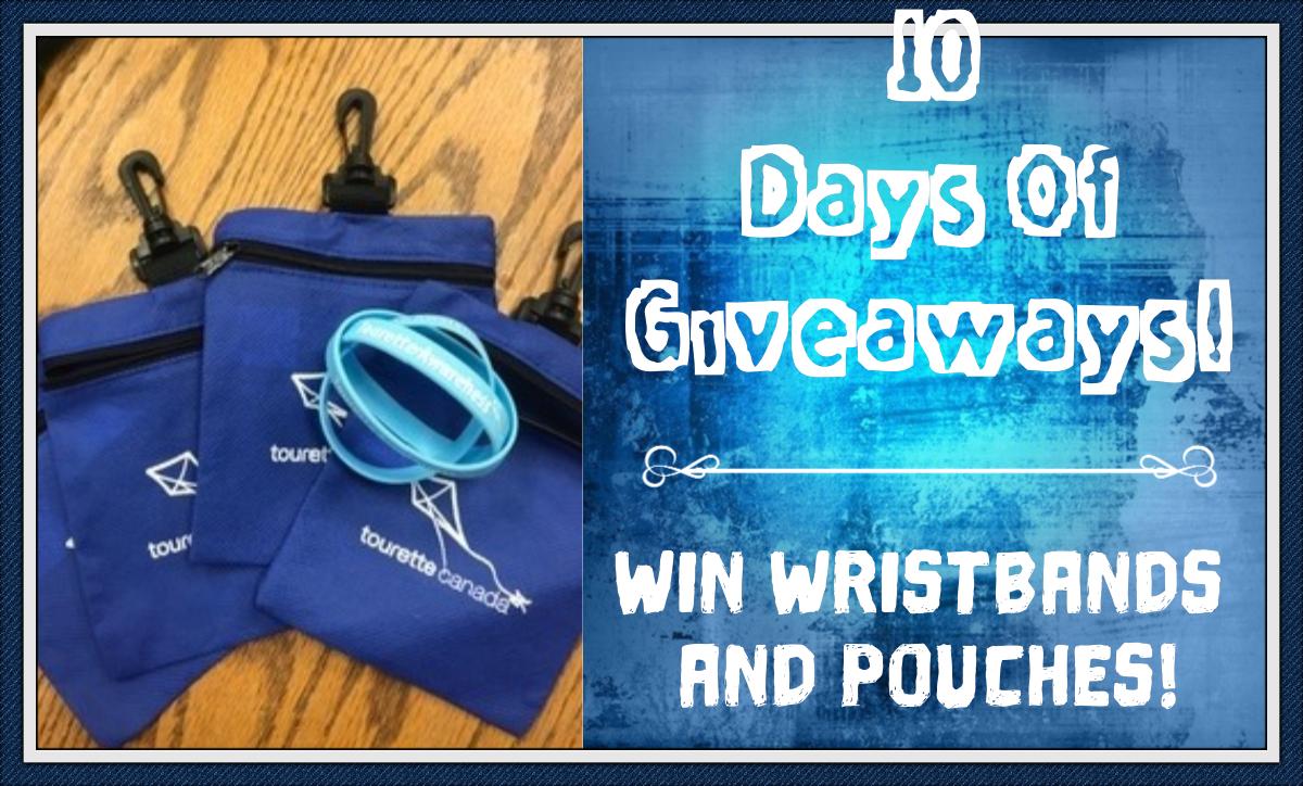 TouretteCanada's tweet photo. It's day 10 of the #10DaysOfGiveaways and all you need to do for a chance at these wristbands and pouches is to, like, comment, and share this post! Throw in a few of your own words on #WhyITrek! https://t.co/qv04ic5Kfm