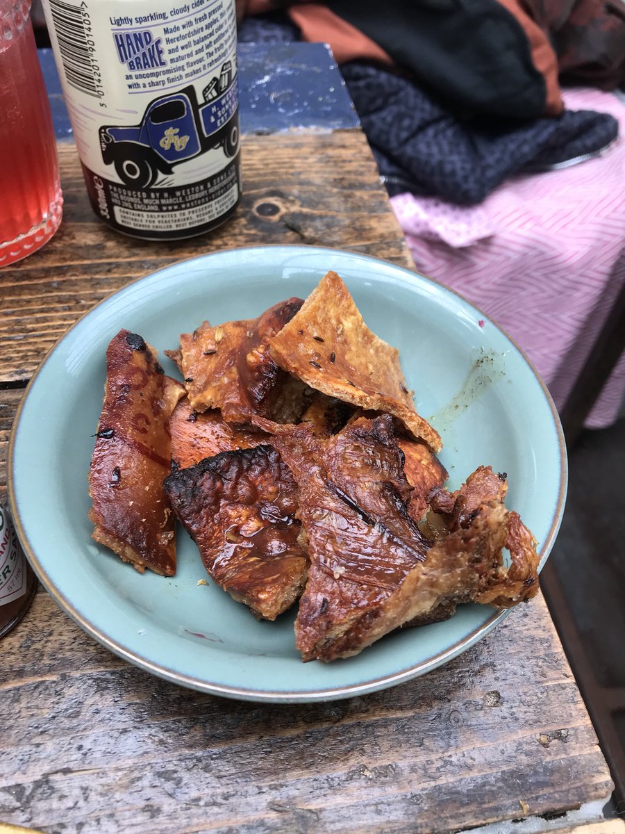 1927chef's tweet photo. #hoogah what a lunch! Cubano roll, air dried beef and goats cheese pretzel and hot crackling!!! https://t.co/jsU9rrj10V