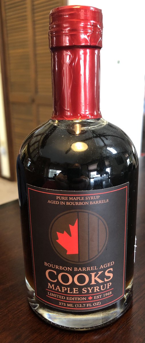 PinstripesNY's tweet photo. It’s Maple Weekend 🍁 in NYS and this bourbon barrel aged syrup from @cooksmaple is to die for! I’ve tried several and this is, hands down, the best. https://t.co/C6WZq3QRSo