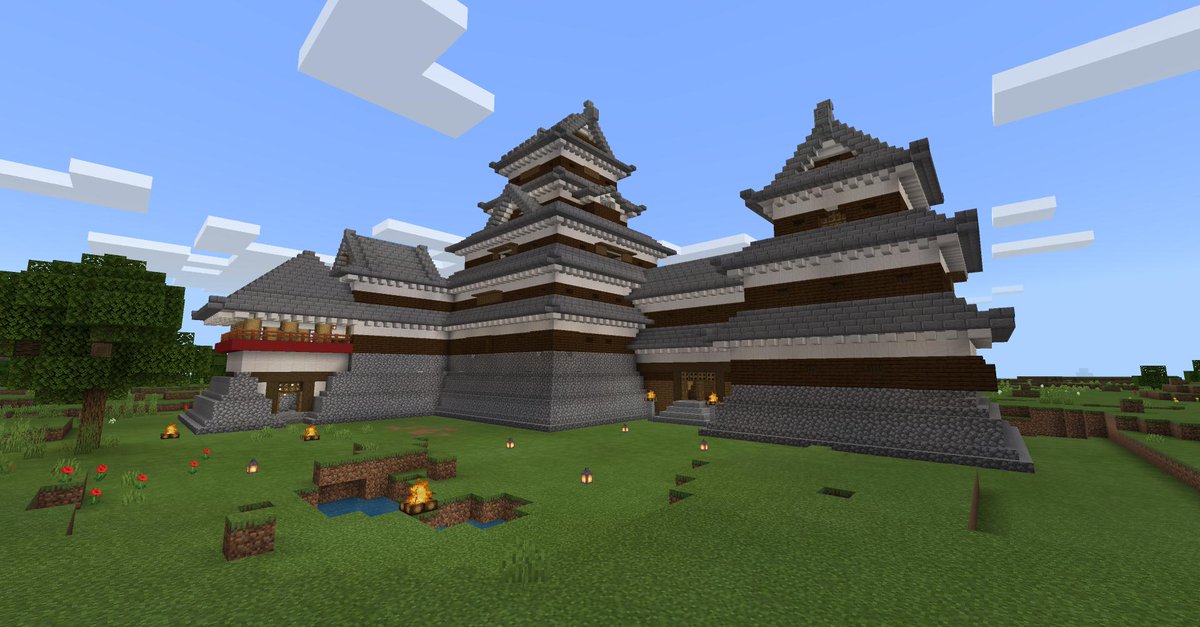 マイクラで松本城築城 マイクラで松本城築城