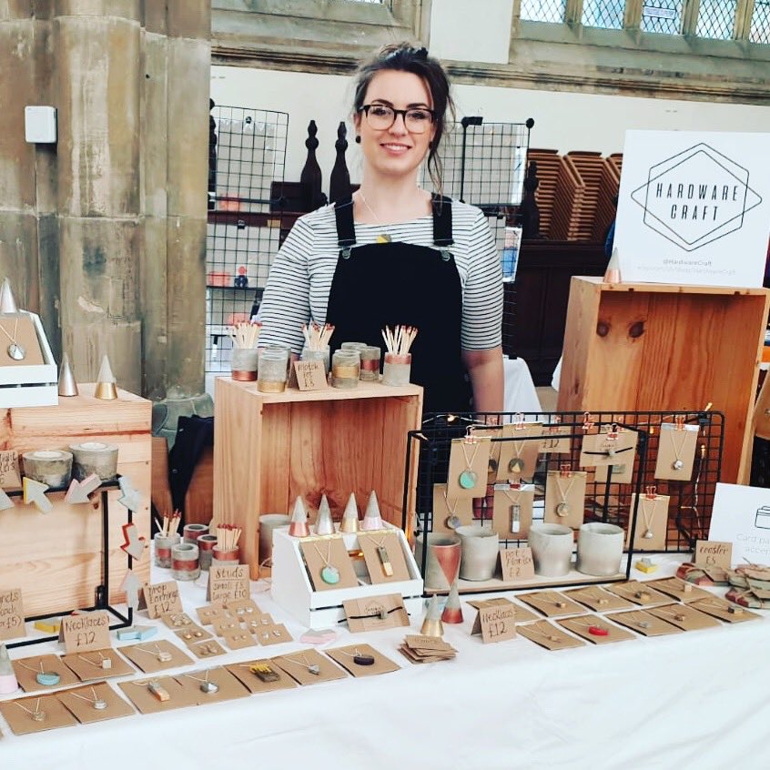 HardwareCraft's tweet photo. Having a great time at Hull minster for the craft and flea market #SmallBusiness #makersgonnamake #craftfair #craftstall https://t.co/y5EZkgheu9