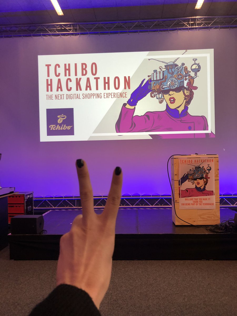 katiryniak's tweet photo. We’re about to present on #TchiboHack!
Sneak peek? Voice Commerce & automating customer support. And COFFEE, of course ☕️ https://t.co/rZKTIceslc