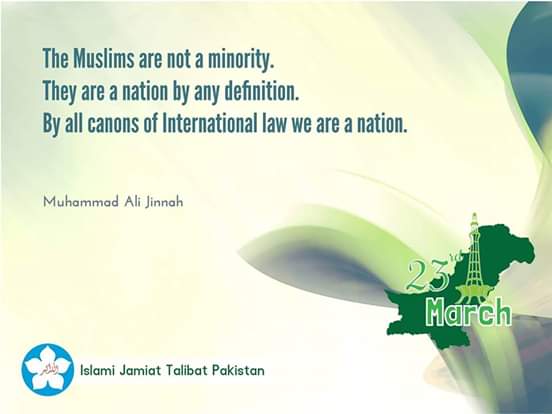 Jamiattalibatpk's tweet photo. #Greatnation #Jinnah #Leader #23March #Dayofcommitment #PakistanDay 💚💚💚 https://t.co/AJfGDcDEJ0