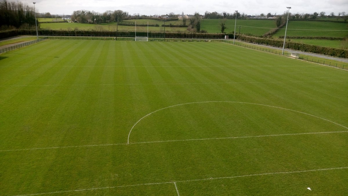 The pitch is looking well for tonights home match. #gaacrettyard #hontheyard #thetorocompany #straightlines #teamwork #gaapitch