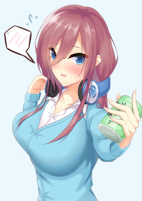 上野国さんがTwitterに投稿した中野三玖(五等分の花嫁)のイラスト。