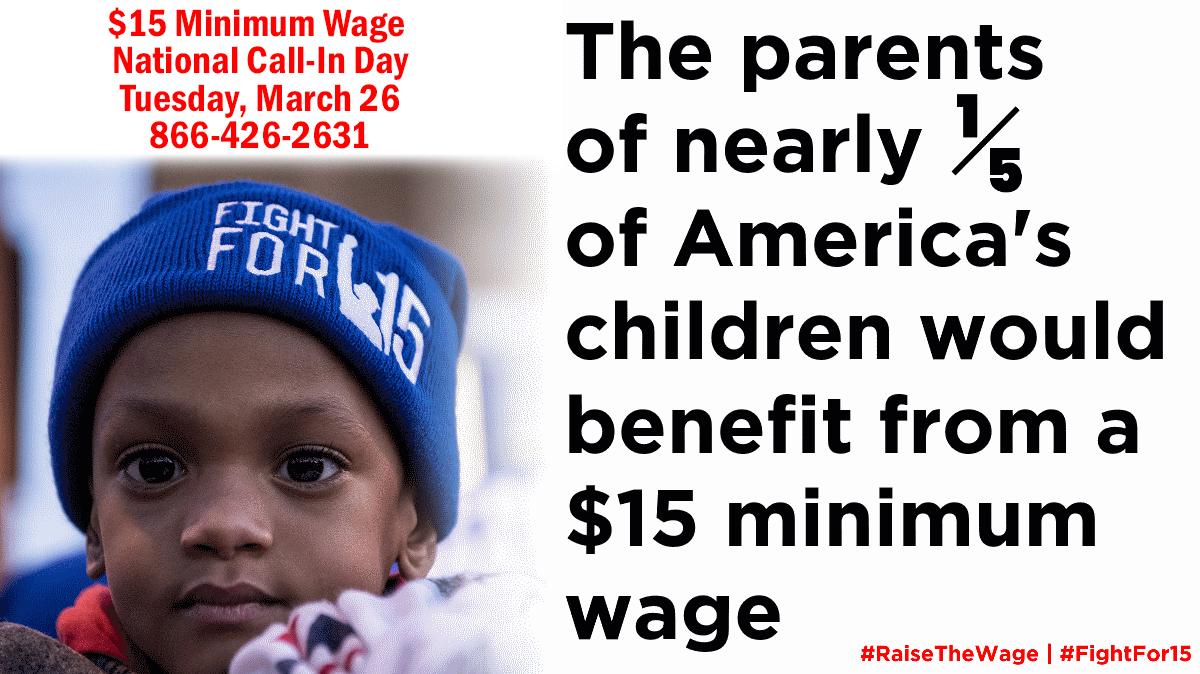 MoveOn's tweet photo. Poverty hurts children. It's caused by low wages and it's been nearly a decade since the last time Congress raised the minimum wage. 
Call Congress and tell them to support the #RaiseTheWage Act on Tuesday, March 26: 866-426-2631 https://t.co/iR08mU900U