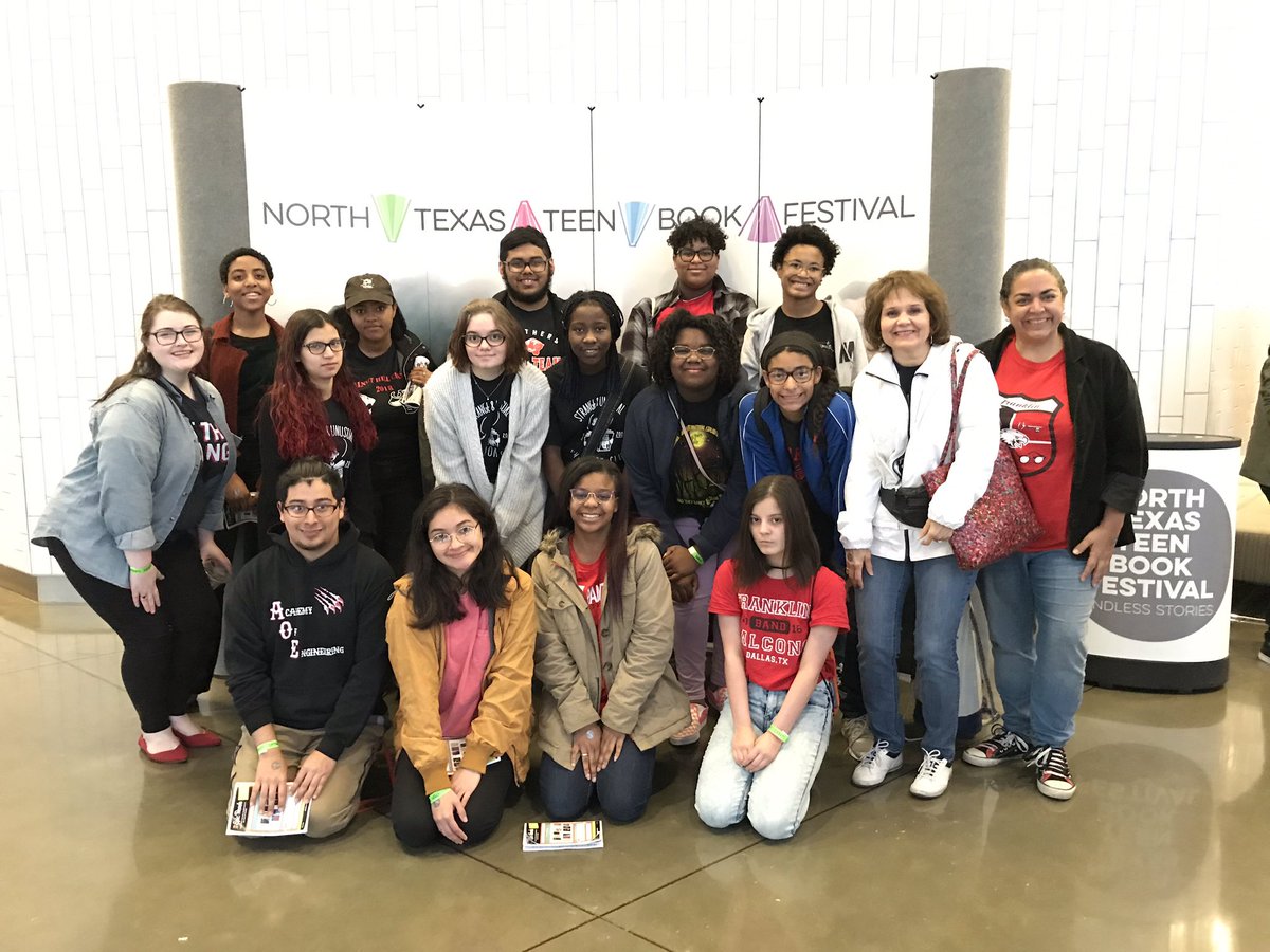 mlalextx's tweet photo. Starting early Saturday morning with Hillcrest HS and Franklin MS readers at North TX Teen Book Festival in Irving! #NTTBF19 https://t.co/emZMSmS3x3