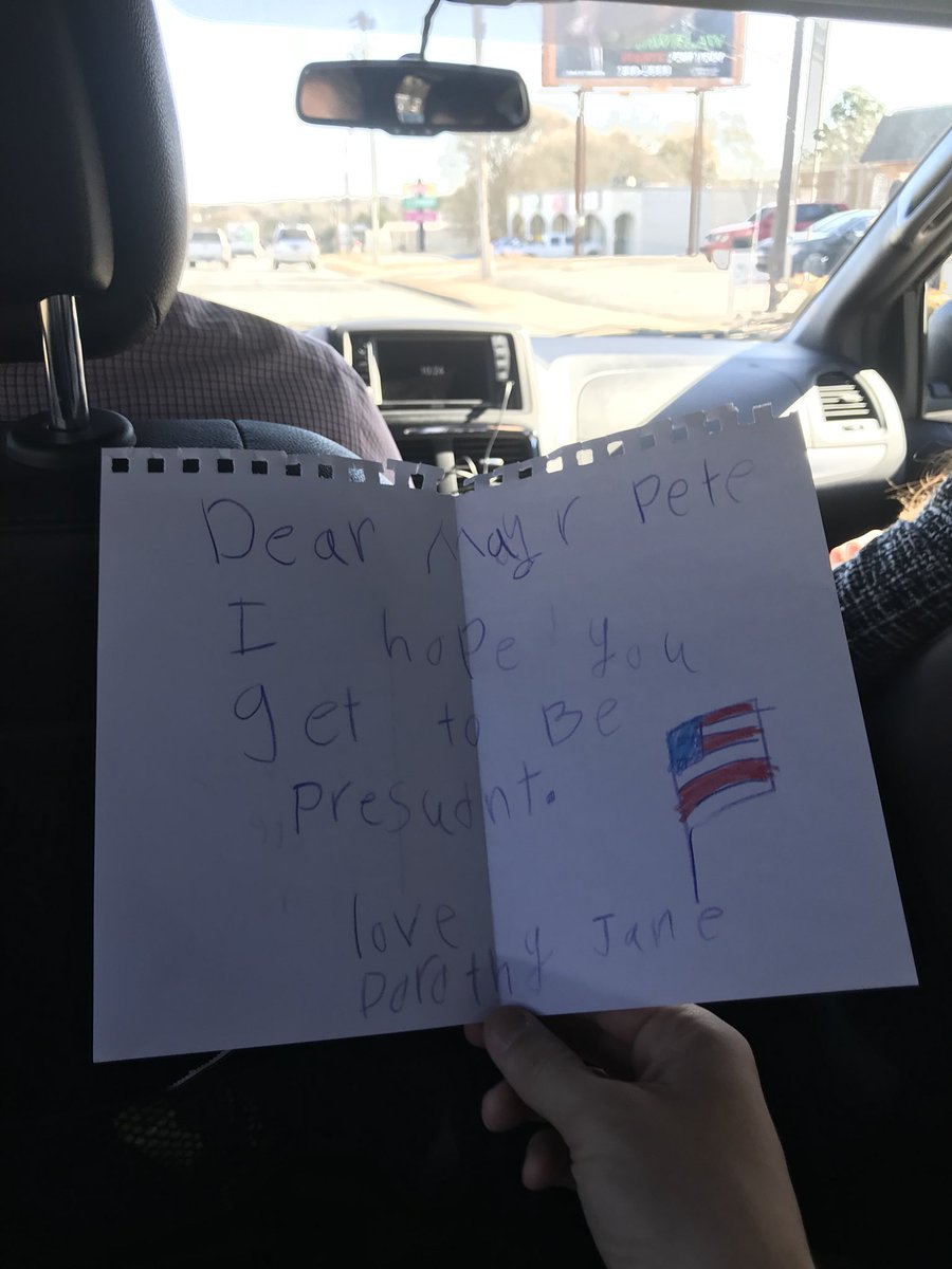 PeteButtigieg's tweet photo. Thank you Dorothy Jane! Pretty great way to start my day in South Carolina. https://t.co/BUG8jl8rBb