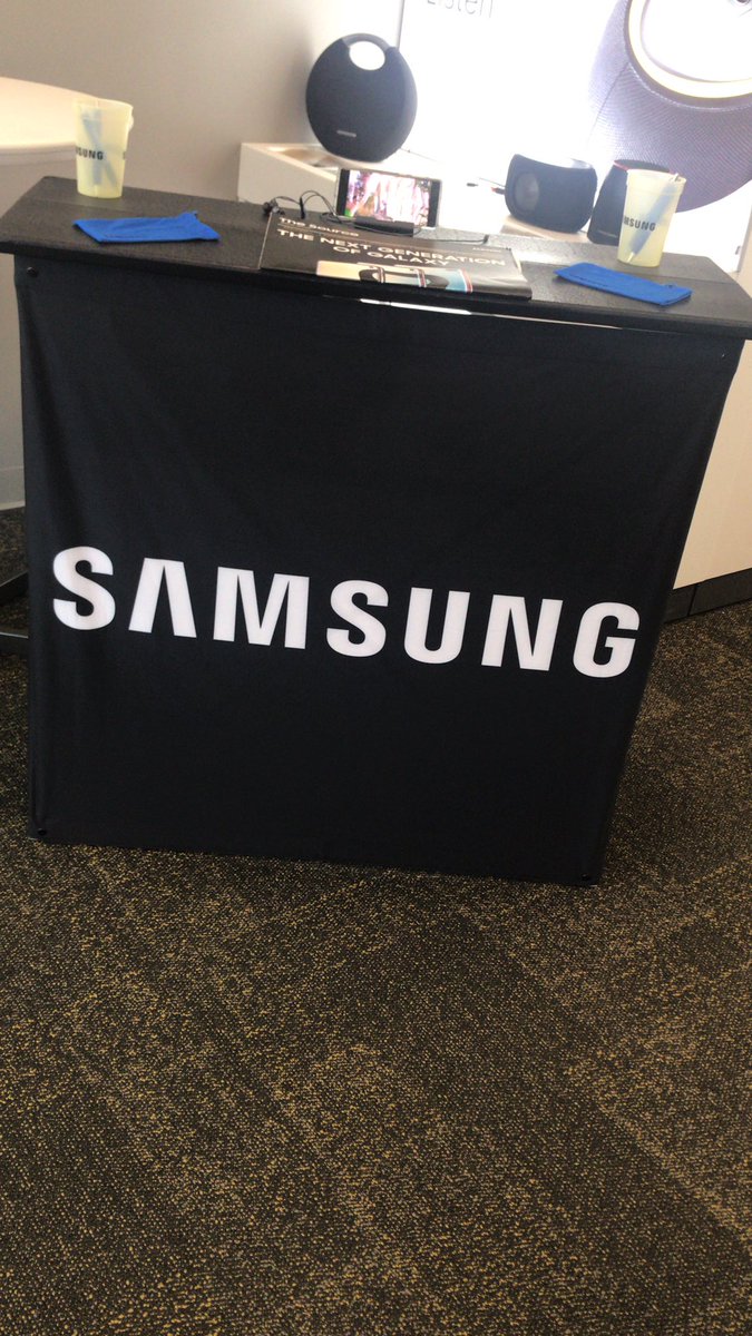 Our Samsung Rep showing off the new Samsung s10+ #DerbyHappy