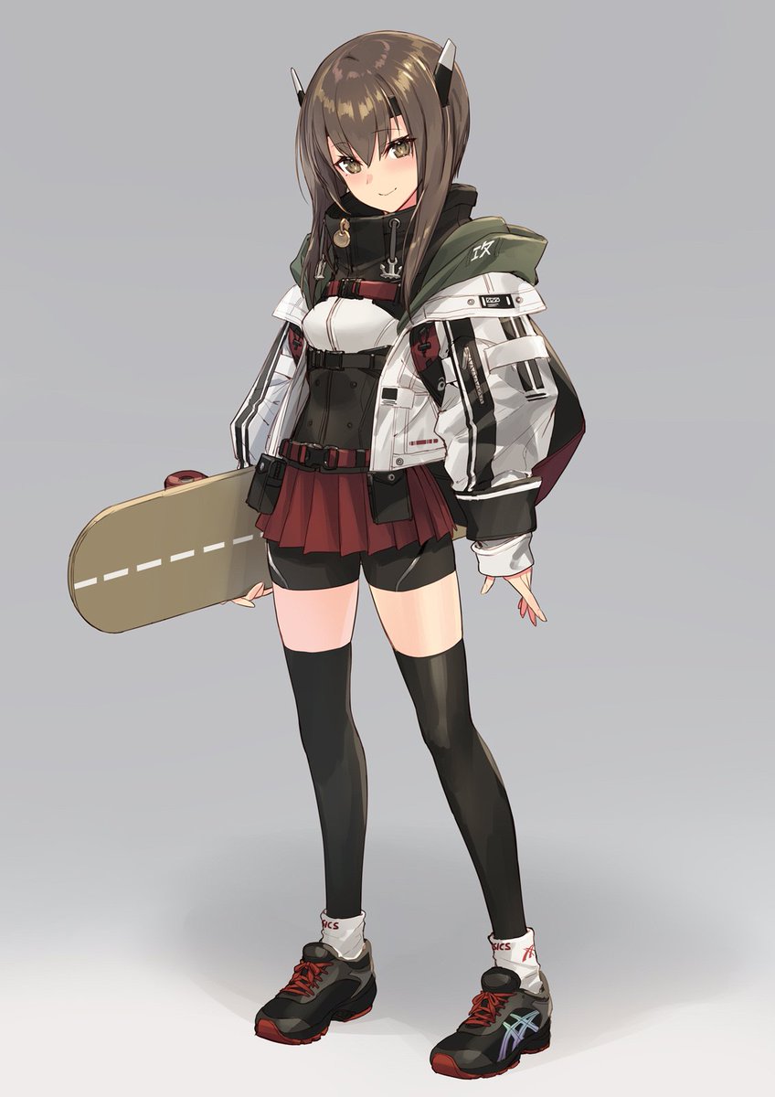 taihou (kancolle) 1girl solo brown hair thighhighs skirt headgear brown eyes  illustration images