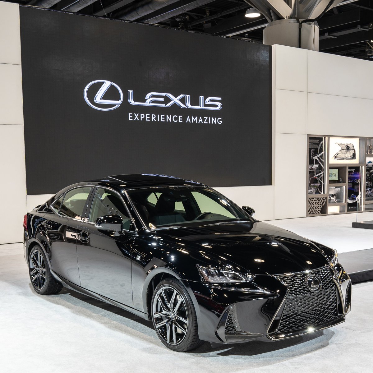 lexuscanada's tweet photo. And now for a new interpretation of black tie. Come see the limited edition #LexusIS Black Line for yourself from every angle at its North American premiere at the @VanAutoShow. #LexusAutoShow #VanAutoShow Learn more here https://t.co/OZR5cek4nh https://t.co/snLVrxIFJw