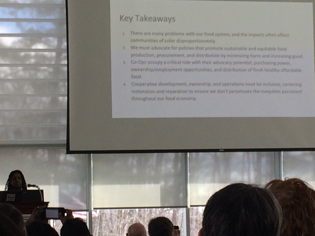 Ruth Tyson of <a href="/UCSUSA/">Union of Concerned Scientists</a> showing us how justice and sustainability need to go together and how co-ops have a special ability to add democratic ownership to important strategy of advocacy and grassroots organizing. <a href="/NeighborCoops/">Neighboring Food Co-ops</a> <a href="/NCBACLUSA/">NCBA CLUSA</a> <a href="/NewEnglandFU/">NEFU</a>