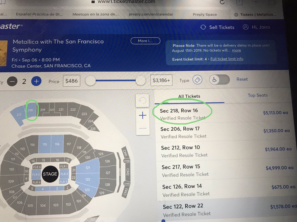 jairom2106's tweet photo. I’ve always been disgusted about the resale “industry”. But @Ticketmaster takes it to a whole new level. I hope I never have to buy anything from you! #TicketmasterScam #Resale #Metallica https://t.co/8D4vnEto2W
