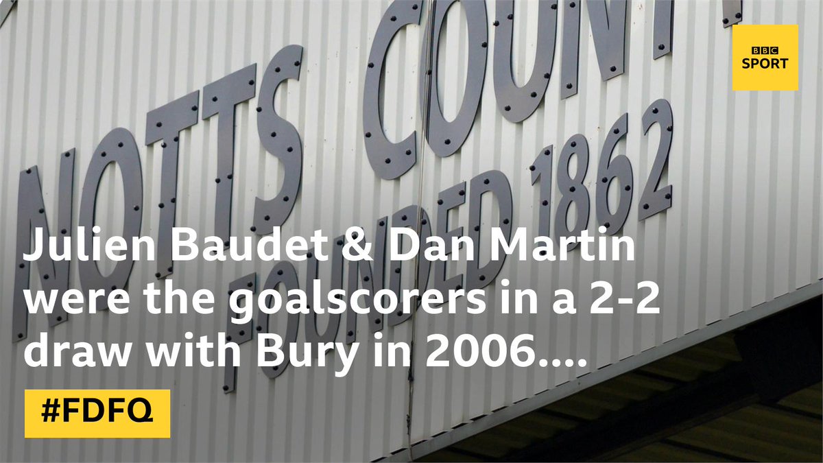BBCRNS's tweet photo. Here is the answer to this week's #FDFQ!!!
Well done to all of you who got it right!
#notts #stags https://t.co/x6ARICOCiD