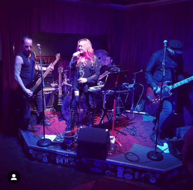 Rocknrollx_alt's tweet photo. In the movie, Captain Marvel wore a Nine Inch Nails T-shirt. For our band’s Nine Inch Nail Polish gig, I wore a Captain Marvel T-shirt.
#CaptainMarve #Avengers 
#NineInchNails #nineinchnailpolish https://t.co/TFIsYRhTuO