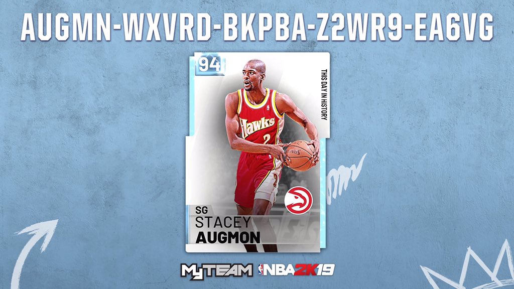 LockersCode's tweet photo. #TDIH #LockerCode! On This Day in History, #Hawks Rookie #StaceyAugmon scored the #NBA's 6,000,000th point of all time 🙌 Use this #code for a chance at his 💎 card, #Tokens or #MT
For More #LOCKERCODES #VC #MTP #NBA #2k
👉Follow Us
👉Like & RT
👉Go Here https://t.co/jP4cS1KwHn https://t.co/xIlwTeoYXR