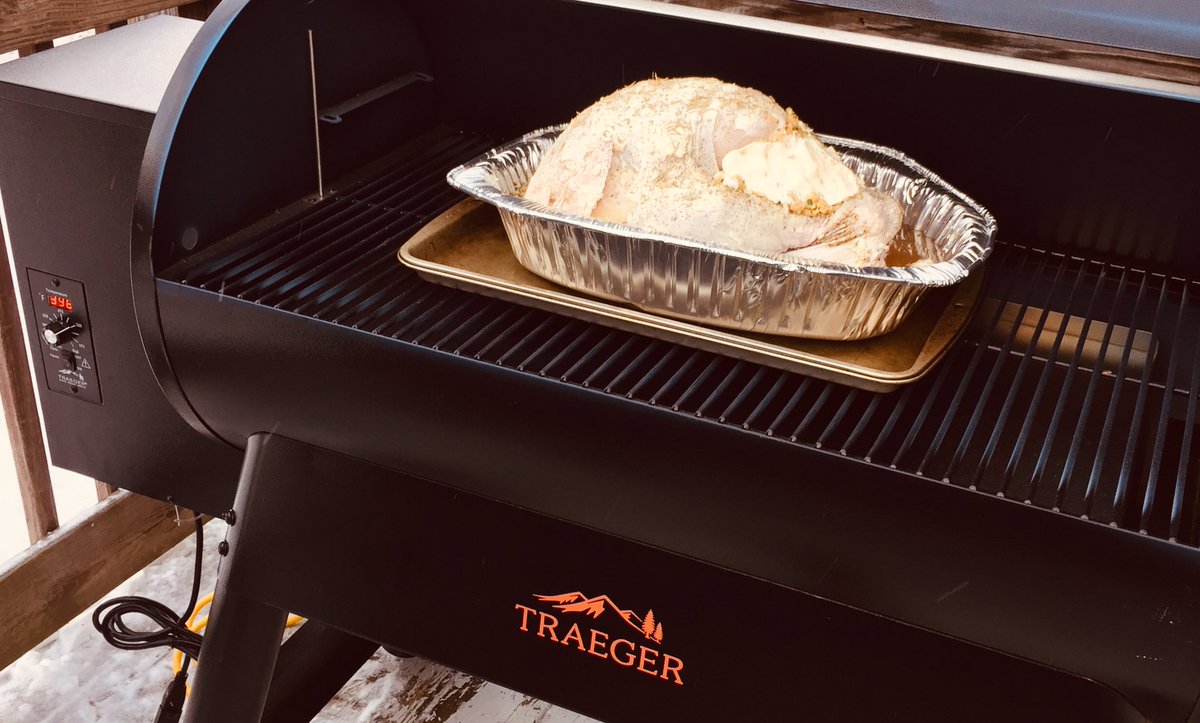 Finally Firing 🔥 up the Treager for the First Time. Can’t Wait to see how Great this is going to Taste!! 🤤 😋 
#grilling #itsspringisntit #Traeger