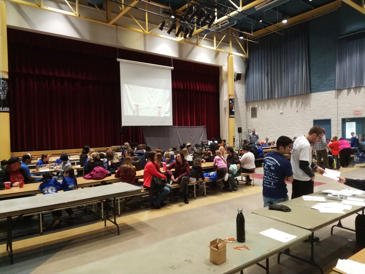 M_Ross_78's tweet photo. Students from local schools are participating in the 17th annual Bridge Building contest. Thanks to Engineers from the  @PEOQuinte for hosting this even for our future Engineers. #stem #bridgebusting https://t.co/xUAkoCl8ZJ