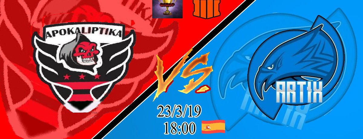 [ #APOKCoD ]

¡DÍA DE PARTIDO!

🆚<a href="/ArtixTeam/">Team ArtiX</a> 
🏆<a href="/CSCup_/">CSCup</a> 
📆23/3/19
⏰18:00🇪🇸
📽️Lo podréis ver por el canal de la liga🔔🔽
twitch.tv/cscup_ 

#VamosAPOKALIPTIKA