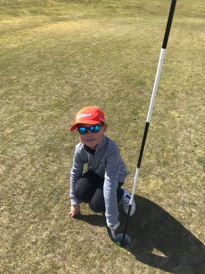 sgfgolf's tweet photo. 8 yr old Luke Wu out @SwanstonGolf  for a practice round for tomorrows event and has his first ever hole in one at the 3rd hole on the Templar Course 116yrds Well done Luke @stevieggolf @ScottishGolf https://t.co/xF1pQV1O5A