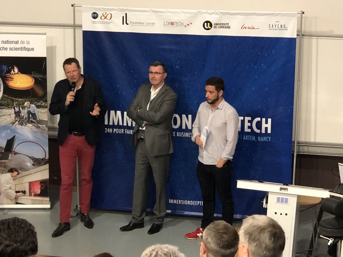 Incubateurlorr1's tweet photo. #immersiondeeptech @CNRS_Centre_Est @Univ_Lorraine @SATT_SAYENS @Incubateurlorr1 @Lorntech @Inria_Nancy https://t.co/YSp2FWkhSG