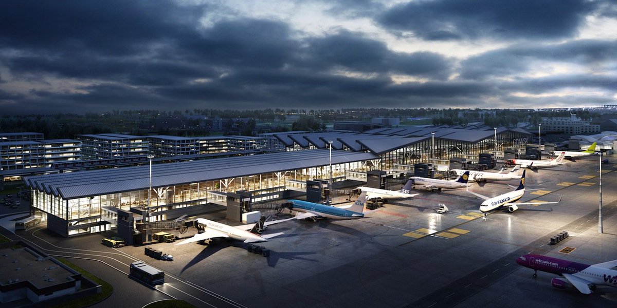 AirportGdansk's tweet photo. #airportgdansk w liczbach 😉 Przed nami rozbudowa terminalu T2 o pirs o wymiarach:
👉 180 m długości;
👉 46 m szerokości.
Powierzchnia terminalu powiększy się o 16 000 m2. #gdansk #travel https://t.co/xlccK2pf2H