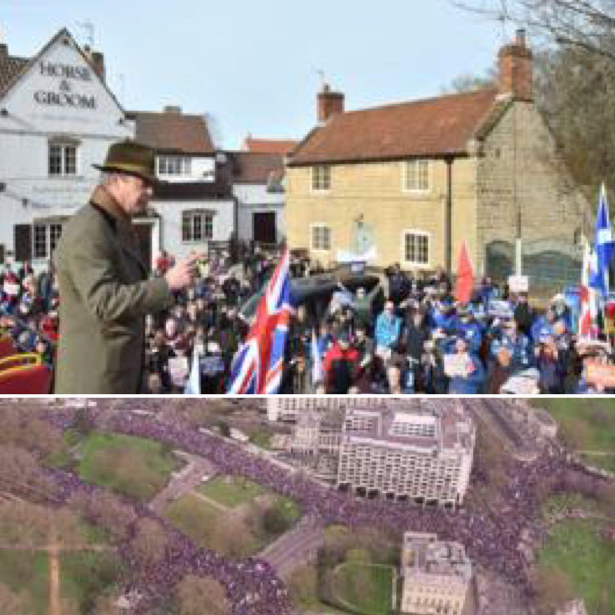 UKIP_EXPATS's tweet image. HEROIC TURN OUT THIS MORNING FOR @LeaveMnsLeave and Future PM Nigel Faraige. PROOF were the majority!!! #brexit #MarchAgainstBrexit  #marchtoleave #LosersMarch