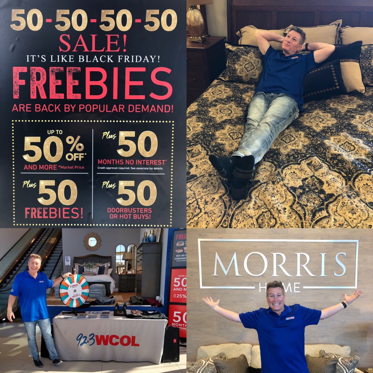 50-50-50-50 Sale! Just like Black Friday! It’s Game On at <a href="/MorrisHomeFurn/">Morris Home</a> ! Here until 12pm, Sale Ends Monday! #MoreatMorris #MyMorrisHome #Polaris #GeminiPlace #partner <a href="/theboxershow/">Boxer</a>