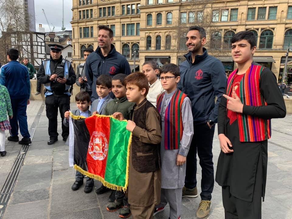 AfghanCricket_A's tweet photo. Our boys are out in full force at the #CWC19TrophyTour alongside former England players #SajidMahmood and @AJShahzad to celebrate the arrival of @cricketworldcup 🏆 to Manchester
@ECB_cricket @ICC @ACBofficials
#CWC19Manchester #CWC19 #ACAUK https://t.co/ppYtmb3RF1