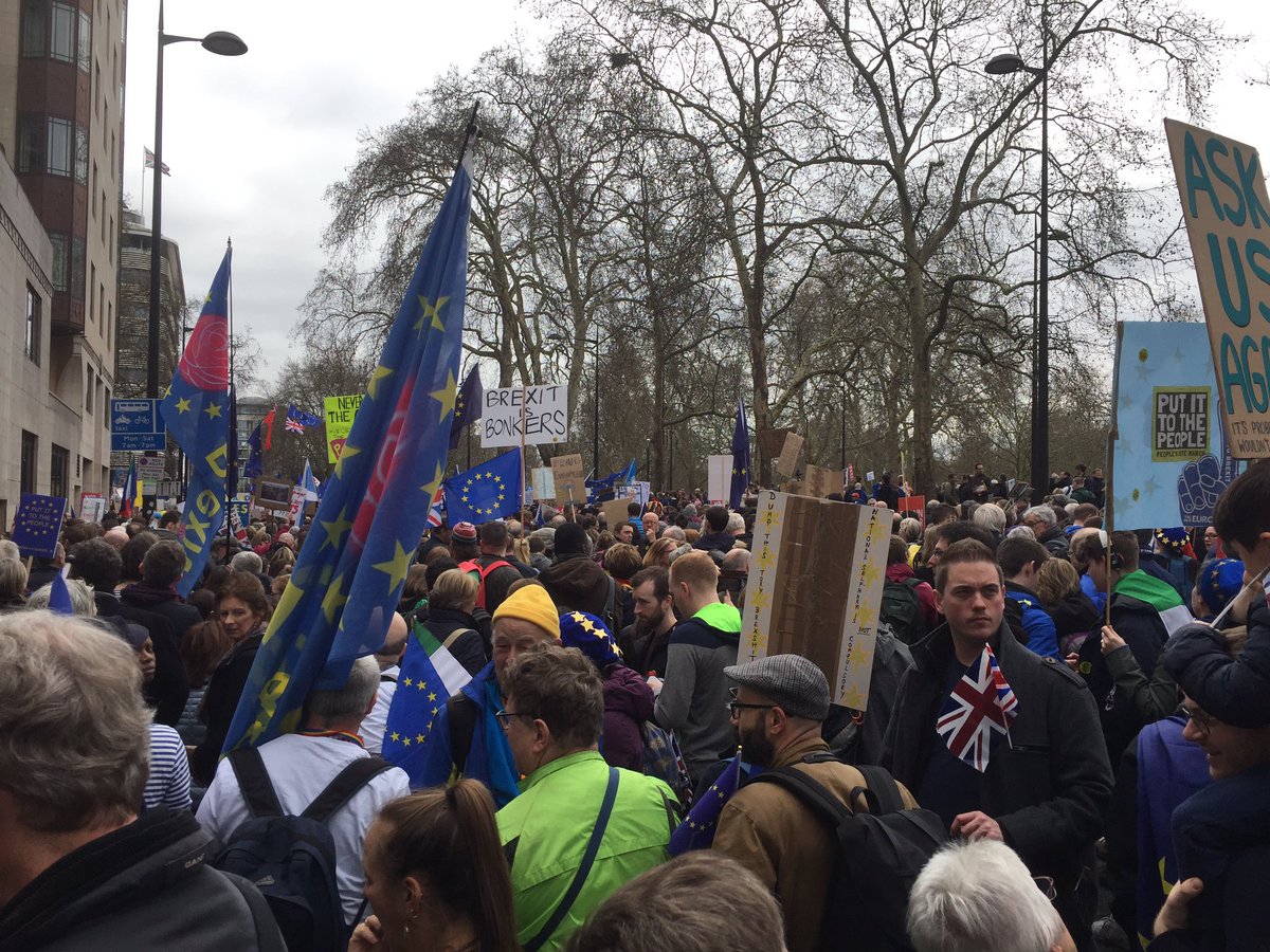 amiestankiste's tweet photo. Favourite response to a chant from today’s #PeoplesVoteMarch:

- “what do we want?”

- “a cup of tea!” https://t.co/Qa7CYV3O1k