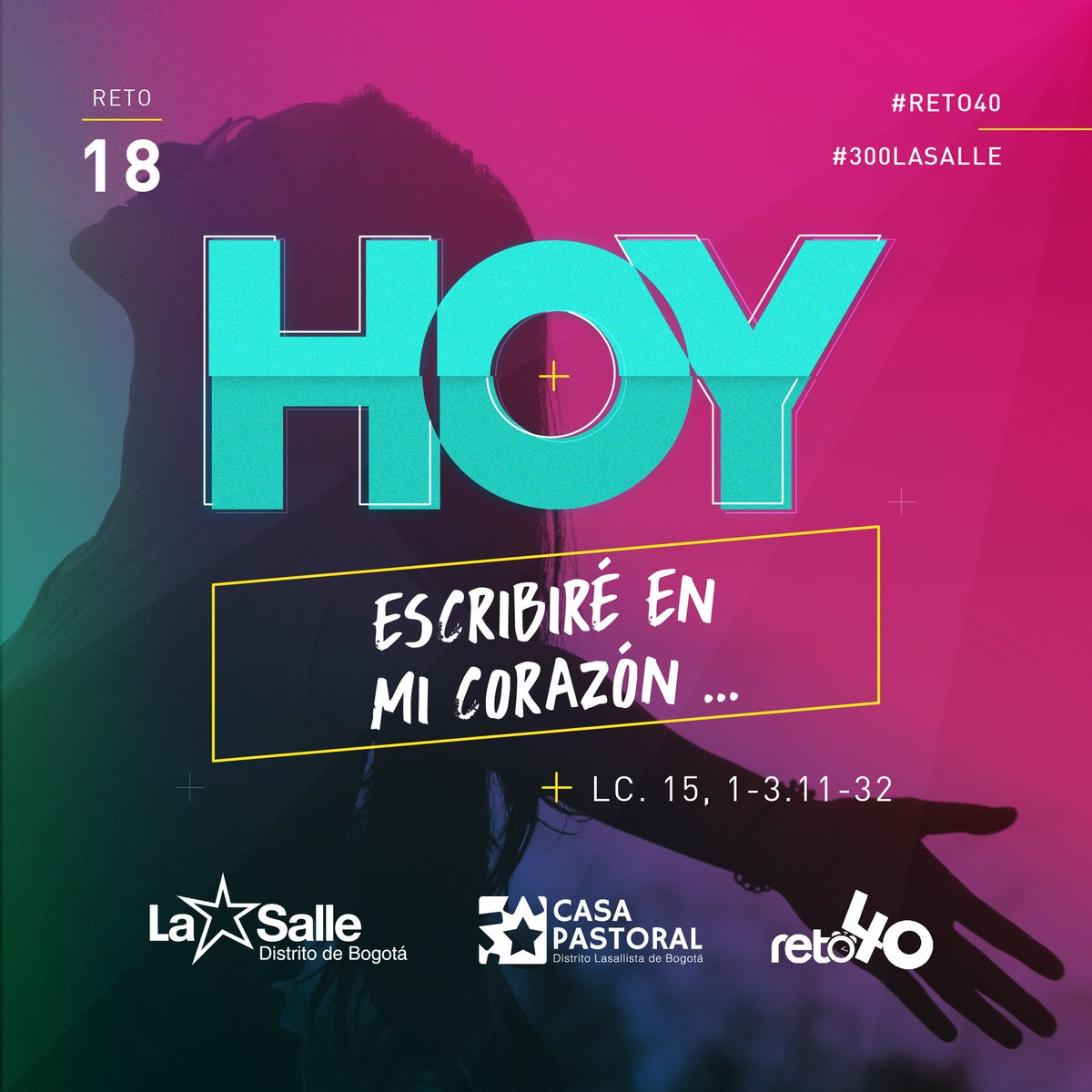 [Reto 40] No en papel, no sobre roca ni en la arena... En mí corazón hoy escribiré... #Reto40 #R40 #Reto40Zipaquira #300LaSalle