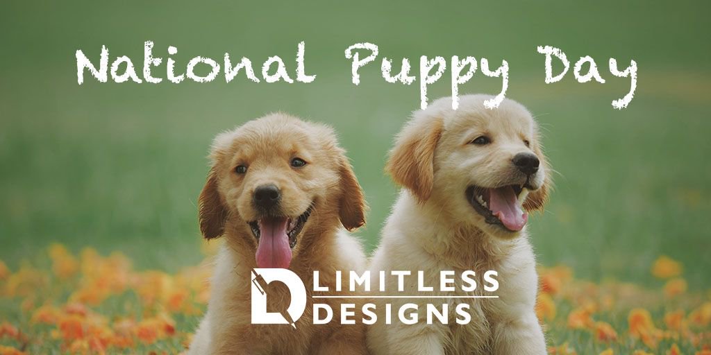 LmtlssDesigns's tweet photo. Happy National Puppy Day from the Limitless Designs team! #NationalPuppyDay #GraphicDesign #Creative #adobephotoshop https://t.co/KZlJnbeMv9