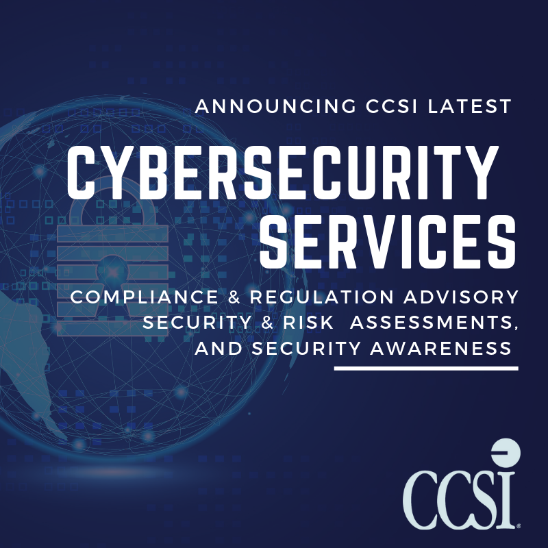 ccsinet's tweet photo. Announcing #CCSI latest #Cybersecurity Services: 
• Compliance &amp; Regulation Advisory
• Security &amp; Risk Assessments
• Security Awareness
https://t.co/GDx2Aicynj https://t.co/rll9C9UA1Z