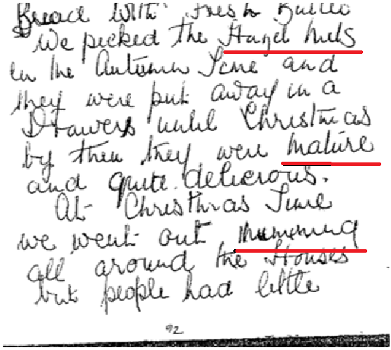 jennyLJMU's tweet photo. Can anyone help decipher these words? (underlined in red) #WritingLives @Writing__Lives https://t.co/EiNDiSa8H4
