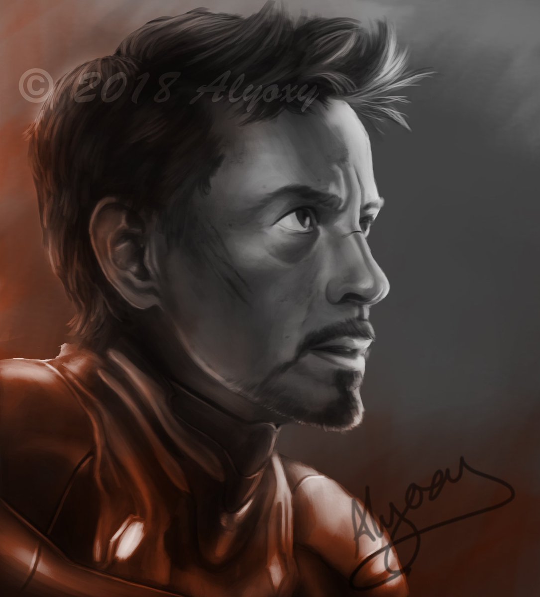 alyoxy's tweet photo. More portrait studies, but this time of some characters from Avengers Infinity War. #Thor #drstrange #IronMan #SpiderMan @MarvelStudios #marvel #digitalpainting #art #portraits #TomHolland #ChrisHemsworth #RobertDowneyJr #benedictcamberbetch #photoshop https://t.co/BD8mlDsTnT