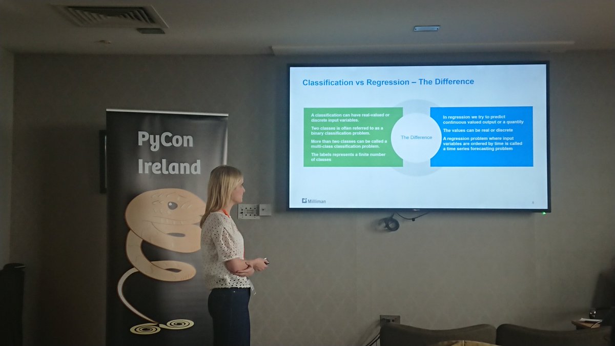 PythonIreland's tweet image. #DataScience in Insurance talk
With Eibhlin O&apos;Kane @ #pyconlm #Limerick #PyData
