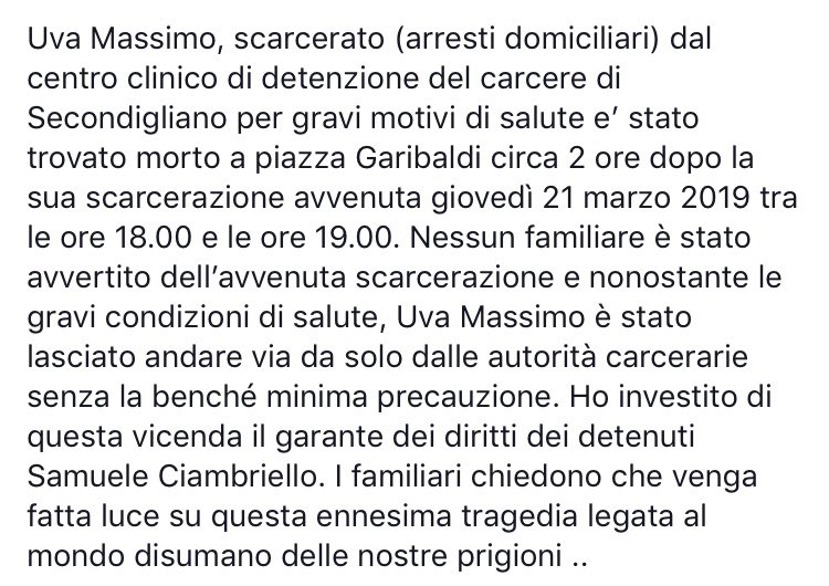 rubio_chef's tweet image. Case circondariali, Case spesso Letali #GaetanoDiVaio #vialadivisa