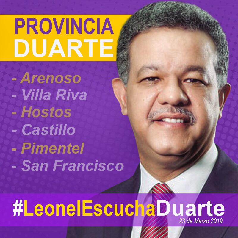 Leoncio3105's tweet photo. #LeonelEscuchaDuarte la alegria se apodera de la provincia duarte al recibir de manera triunfar al lider de los dominicanos , al próximo presidente dr leonel Fernández , rugeeee el leon ,no hay macha atras https://t.co/FaxITpyh9r