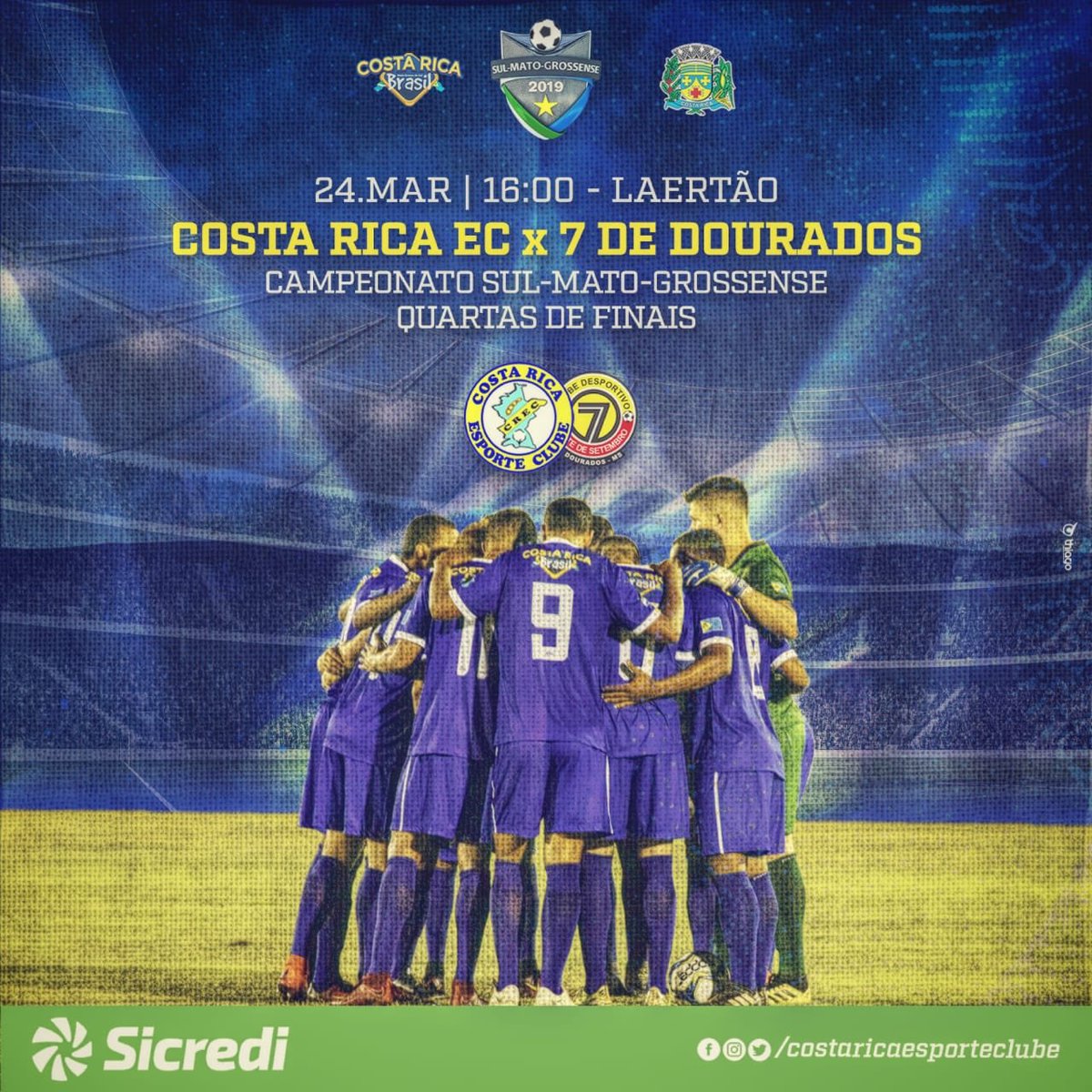Agora é uma nova etapa no campeonato, por isso amanhã à presença de toda a torcida costarriquense é muito importante no Laertão. 

Vá ao estádio e torça até o último minuto! 

#CobradoNorte #CostaRica #CREC