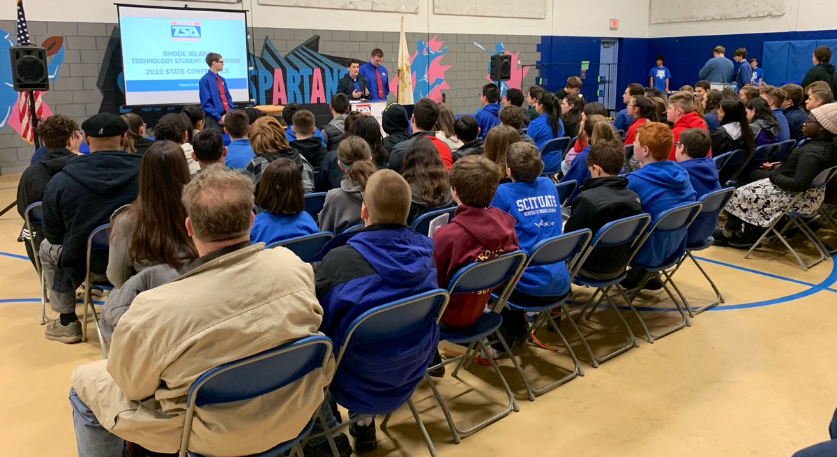 LindaLarsenRI's tweet photo. Great turnout for today’s #RI @NationalTSA competition! The #RI TSA state leaders did an awesome job! Best of luck to all students participating! @RIDeptEd @Prepare_RI #computerscience #technology #engineering #robotics #STEMRI https://t.co/jCIq1W0VUC