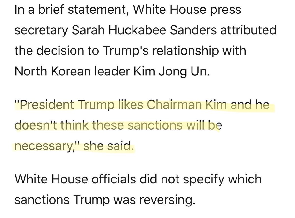 Sky_Lee_1's tweet photo. Let’s take this is in truly....
@realDonaldTrump went against his own administration & the best interest of our country because he likes a murderous dictator that is a known enemy🤷🏻♀️
#CensorTrumpNow he is a danger to our national security, NK=enemy!
#TimesUp #CensorTrumpNow https://t.co/HZxaYNn50S