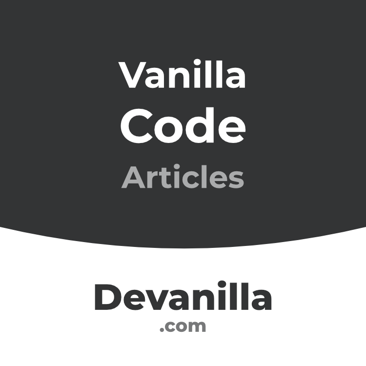 Devanilla2's tweet image. Read & write #VanillaCode articles on devanilla.com
#devanilla #vanilla #code #dev #developer #webdeveloper #web #webdev #programmer #programming #webdesign #frontend #backend #fullstack #html #css #js #javascript #php #sql #ruby #python #vanillajs #vanillajavascript