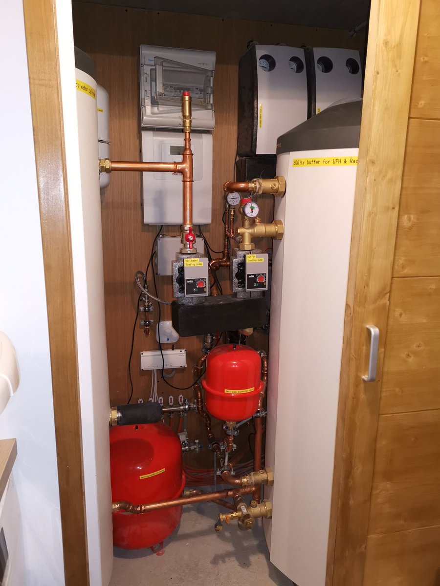 redheatltd's tweet photo. New @StiebelEltron plant room, 25kw ASHP installed with new UFH on three floors. Remote access NEST controls. System installed in the French alps, working with temperatures of - 15'c. https://t.co/svkdbLZzNG