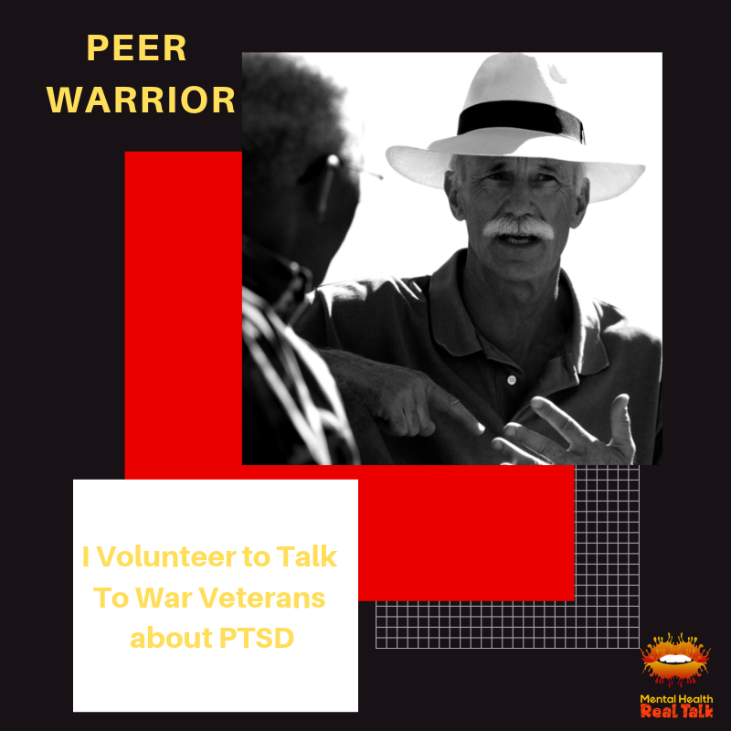 themhrt's tweet image. I Volunteer to Talk To Veterans About PTSD.  For More information about becoming a Peer Warrior, check out mentalhealthrealtalk.com. #veteranshelp #ptsd #supportgroups #depressionhelp #depressionsupport #peersupport #peersupportgroups