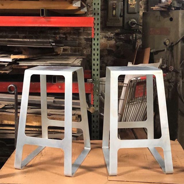jonathan_nesci's tweet photo. A_Stools in zinc-plated steel for a special friend in queue for final finish. #jonathannesci #astools https://t.co/PAefrohk4z https://t.co/TtfsPm81ai