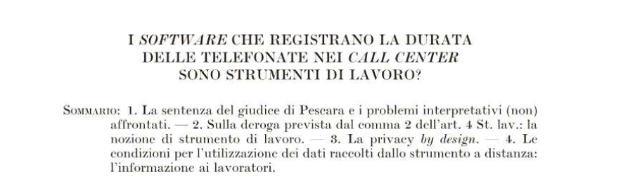 E_A_Pititto's tweet photo. V. Nuzzo (2018), I software che registrano la durata delle telefonate nei call center sono strumenti di lavoro? #PhD_EAP https://t.co/sG4BpEVCjp