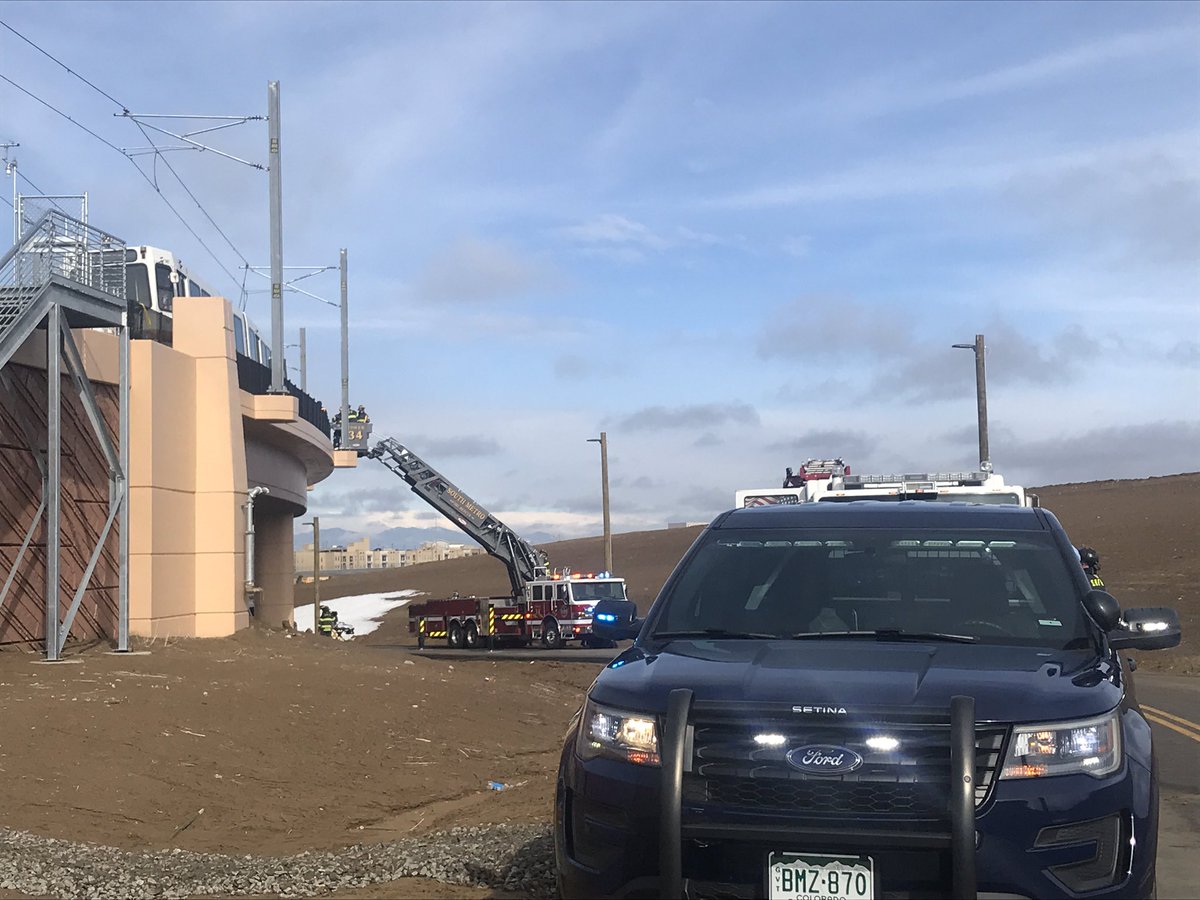 CityofLoneTree's tweet photo. Today’s emergency exercise with LTPD, @RideRTD and @SouthMetroPIO is just wrapping up. While we hope to never have a real emergency, it’s best to be prepared. #teamwork #prepared https://t.co/uXkvI2woay