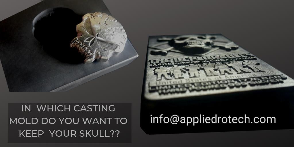 AppliedRotech's tweet photo. In which Casting Mold do you want to keep your skull? #3Dart
#3dartist #skull #skullart #skullsilver #castingmold #SILVERBOYS #silverskull https://t.co/XvdKvpzPmq